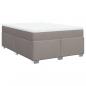 Preview: Boxspringbett mit Matratze Taupe 140x200 cm Stoff