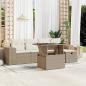 Preview: ARDEBO.de - 6-tlg. Garten-Sofagarnitur mit Kissen Beige Poly Rattan