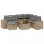 Preview: 8-tlg. Garten-Sofagarnitur mit Kissen Beige Poly Rattan