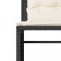 Preview: 4-tlg. Garten-Sofagarnitur mit Kissen Schwarz Poly Rattan