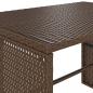 Preview: 3-tlg. Garten-Essgruppe mit Kissen Braun Poly Rattan