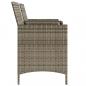 Preview: Gartensofa 2-Sitzer mit Tisch und Hockern Grau Poly Rattan