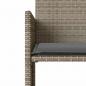 Preview: Gartensofa 2-Sitzer mit Tisch und Hockern Grau Poly Rattan