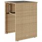 Preview: 3-tlg. Bistro-Set mit Kissen Beige Poly Rattan