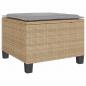 Preview: 3-tlg. Bistro-Set mit Kissen Beige Poly Rattan