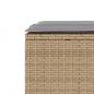 Preview: 3-tlg. Bistro-Set mit Kissen Beige Poly Rattan