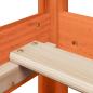 Preview: Massivholzbett und Bank mit Dach Orange 75x190 cm Kiefernholz