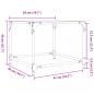 Preview: Couchtisch mit Glasplatte Transparent 50x50x40 cm Stahl