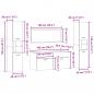 Preview: 4-tlg. Badmöbel-Set Betongrau Holzwerkstoff