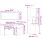 Preview: 3-tlg. Badmöbel-Set Hochglanz-Weiß Holzwerkstoff