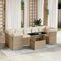 Preview: ARDEBO.de - 8-tlg. Garten-Sofagarnitur mit Kissen Beige Poly Rattan