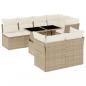 Preview: 8-tlg. Garten-Sofagarnitur mit Kissen Beige Poly Rattan