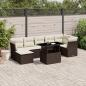 Preview: ARDEBO.de - 8-tlg. Garten-Sofagarnitur mit Kissen Braun Poly Rattan