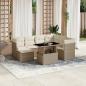 Preview: ARDEBO.de - 8-tlg. Garten-Sofagarnitur mit Kissen Beige Poly Rattan