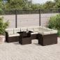 Preview: ARDEBO.de - 10-tlg. Garten-Sofagarnitur mit Kissen Braun Poly Rattan