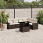 Preview: ARDEBO.de - 7-tlg. Garten-Sofagarnitur mit Kissen Braun Poly Rattan