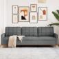 Preview: ARDEBO.de - 3-Sitzer-Sofa Dunkelgrau 210 cm Stoff