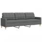 Preview: 3-Sitzer-Sofa Dunkelgrau 210 cm Stoff