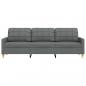 Preview: 3-Sitzer-Sofa Dunkelgrau 210 cm Stoff