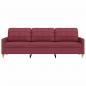 Preview: 3-Sitzer-Sofa Weinrot 210 cm Stoff