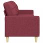 Preview: 3-Sitzer-Sofa Weinrot 210 cm Stoff