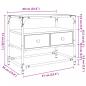 Preview: TV-Schrank mit Glasplatte Grau Sonoma 60x35x51 cm Holzwerkstoff