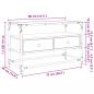 Preview: TV-Schrank mit Glasplatte Grau Sonoma 80x35x51 cm Holzwerkstoff