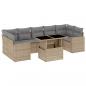 Preview: 8-tlg. Garten-Sofagarnitur mit Kissen Beige Poly Rattan