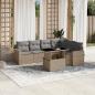 Preview: ARDEBO.de - 7-tlg. Garten-Sofagarnitur mit Kissen Beige Poly Rattan