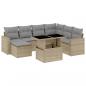 Preview: 8-tlg. Garten-Sofagarnitur mit Kissen Beige Poly Rattan