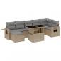 Preview: 8-tlg. Garten-Sofagarnitur mit Kissen Beige Poly Rattan