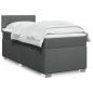 Preview: ARDEBO.de - Boxspringbett mit Matratze Dunkelgrau 90x190 cm Stoff