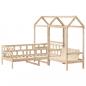 Preview: Tagesbett Set mit Dach 90x200 cm Massivholz Kiefer