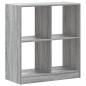 Preview: ARDEBO.de - Bücherregal Grau Sonoma 68,5x32x75 cm Holzwerkstoff