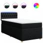 Preview: Boxspringbett mit Matratze Schwarz 80x200 cm Stoff