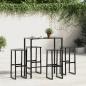 Preview: Barhocker 4 Stk. Schwarz 38x38x80 cm Pulverbeschichteter Stahl