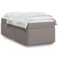 Preview: ARDEBO.de - Boxspringbett mit Matratze Taupe 90x200 cm Stoff