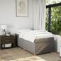 Preview: Boxspringbett mit Matratze Taupe 90x200 cm Stoff