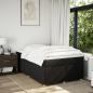 Preview: Boxspringbett mit Matratze Schwarz 120x200 cm Stoff