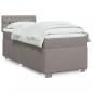 Preview: ARDEBO.de - Boxspringbett mit Matratze Taupe 100x200 cm Stoff