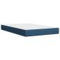 Preview: Boxspringbett mit Matratze Blau 100x200 cm Stoff