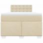 Preview: Boxspringbett mit Matratze Creme 120x190 cm Stoff