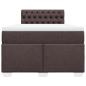 Preview: Boxspringbett mit Matratze Dunkelbraun 120x200 cm Stoff