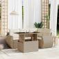 Preview: ARDEBO.de - 5-tlg. Garten-Sofagarnitur mit Kissen Beige Poly Rattan