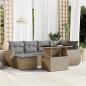 Preview: ARDEBO.de - 7-tlg. Garten-Sofagarnitur mit Kissen Beige Poly Rattan