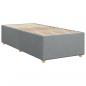 Preview: Boxspringbett mit Matratze Hellgrau 90x190 cm Stoff