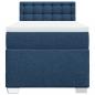 Preview: Boxspringbett mit Matratze Blau 90x190 cm Stoff