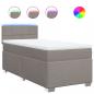 Preview: Boxspringbett mit Matratze Taupe 90x200 cm Stoff