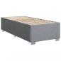 Preview: Boxspringbett mit Matratze Hellgrau 100x200 cm Stoff