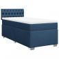 Preview: Boxspringbett mit Matratze Blau 90x190 cm Stoff